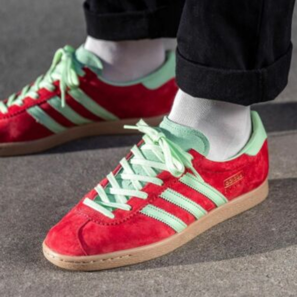 Adidas Stadt Red and Mint Men's Sneakers. Size-6